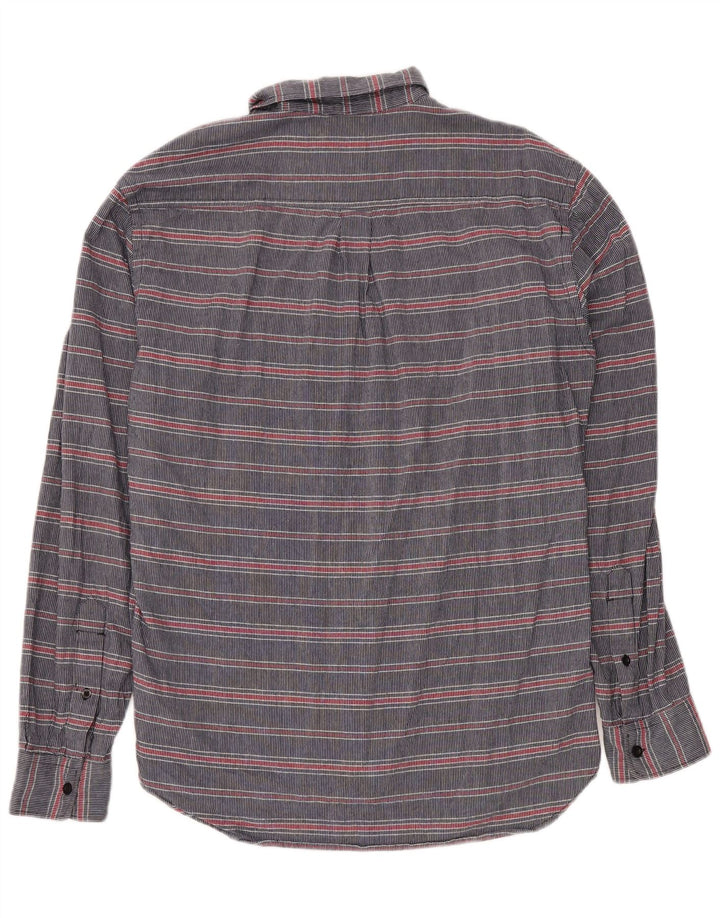 Cămașă pentru bărbați DOCKERS, bumbac în dungi albastru bleumarin mediu