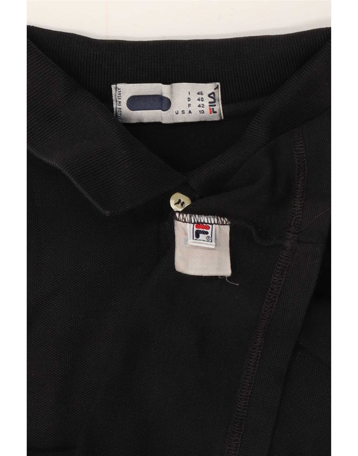 Tricou Polo Femei Fila IT 46 Mare Bumbac Negru