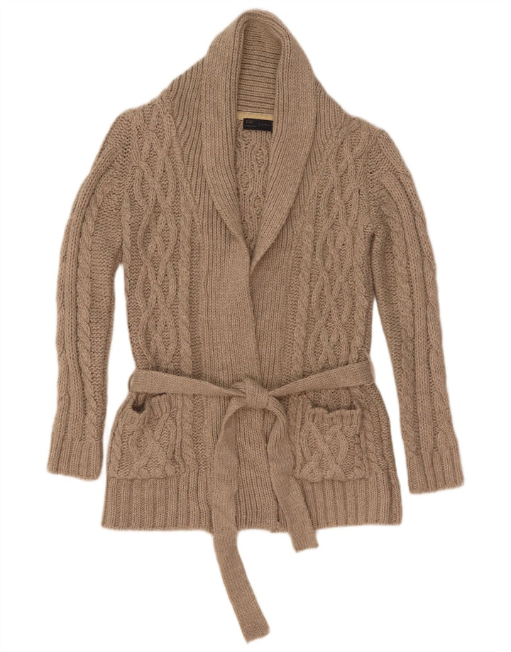 Pulover cardigan pentru femei Zara UK 10 mic gri acrilic
