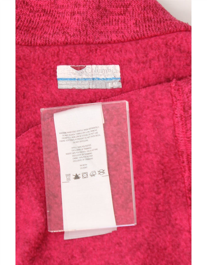CHAMPION Womens Tracksuit Top Jacket UK 12 Medium Pink Flecked Polyester Vintage Champion and Second-Hand Champion from Messina Hembry 
