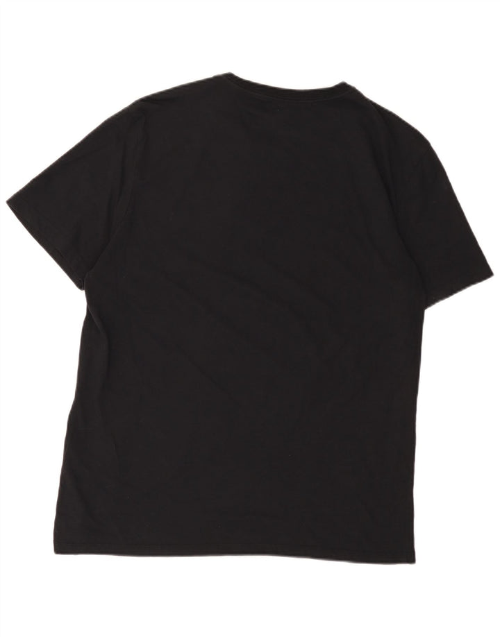 Tricou grafic Calvin Klein pentru bărbați Top mediu din bumbac negru