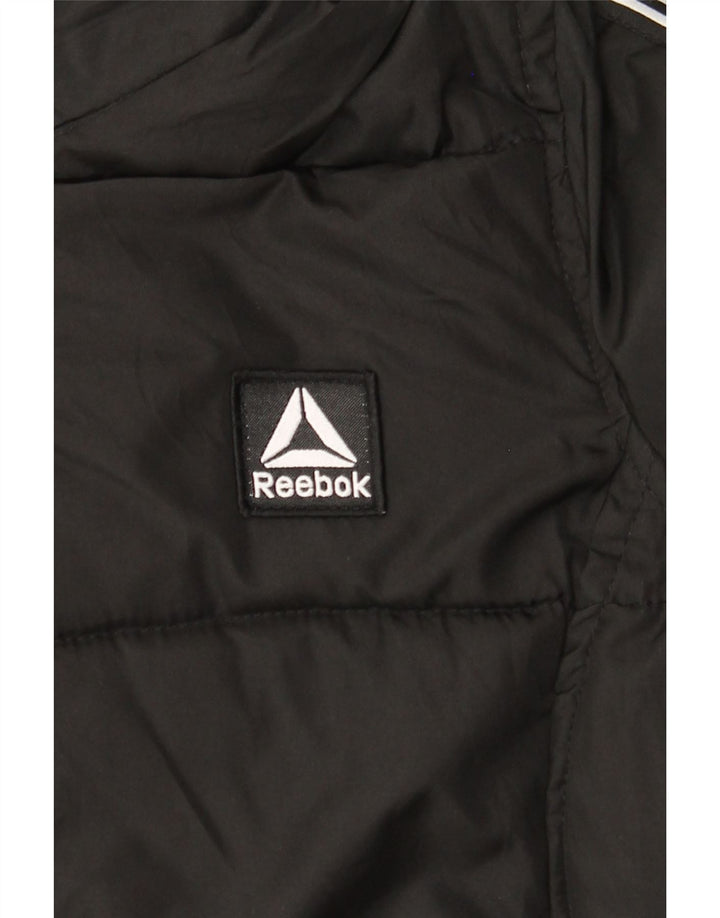 Jachetă căptușită cu glugă Reebok pentru femei UK 10 Small Black