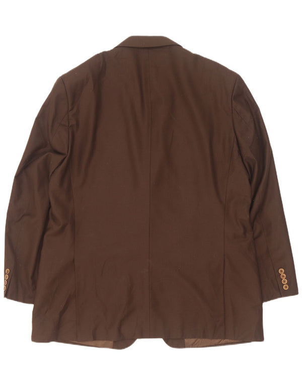 Jachetă blazer pentru bărbați Pierre Cardin cu 2 nasturi IT 58 4XL maro