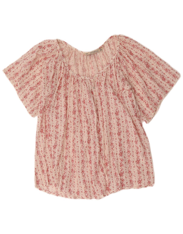 Bluză pentru femei Zara UK 14 Medium Red Floral