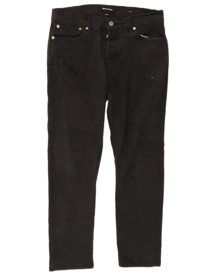 Blugi crop slim pentru femei W34 L25 negri Whistles
