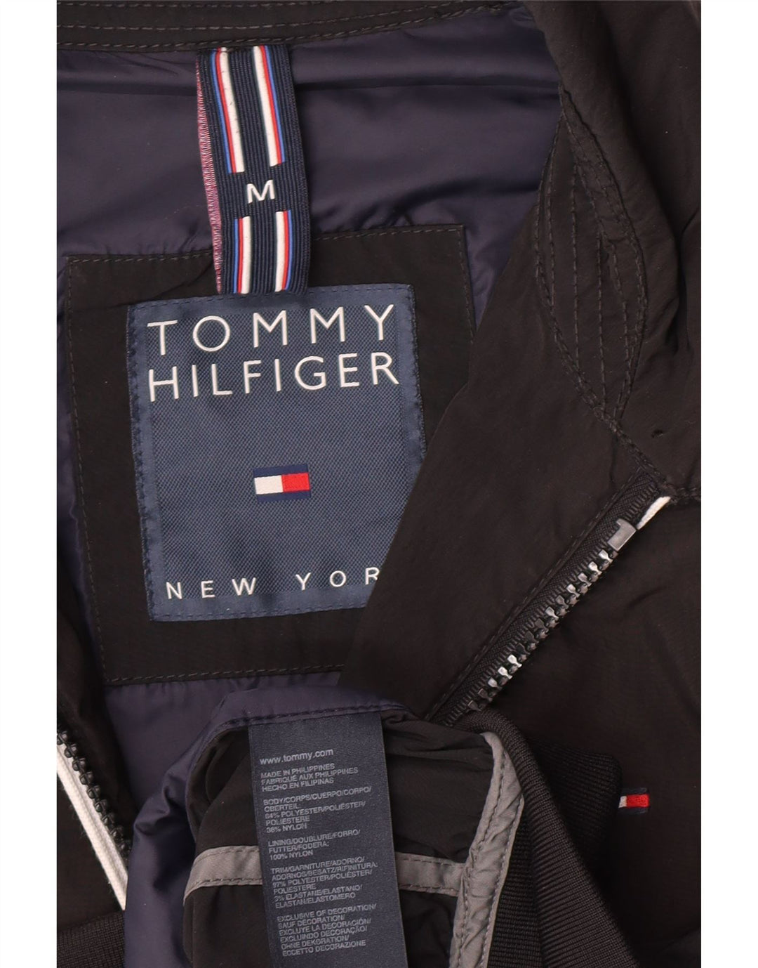 Jachetă bomber pentru bărbați Tommy Hilfiger UK 38 Poliester mediu negru