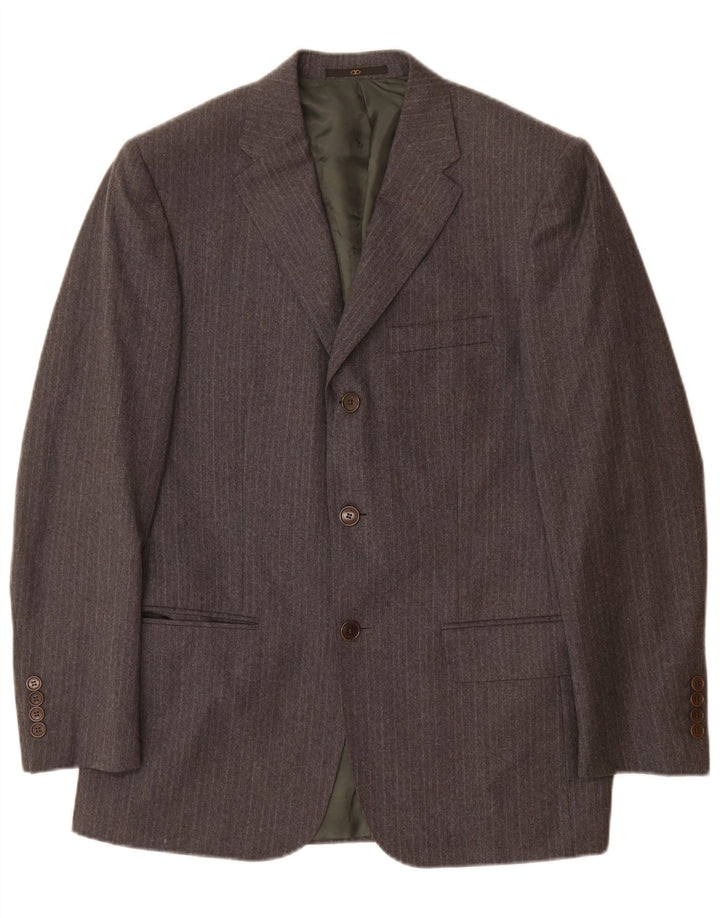 Costum pentru bărbați Valentino, 3 nasturi, 2 piese, IT 48 Medium L32 L29 Gri Pinstripe