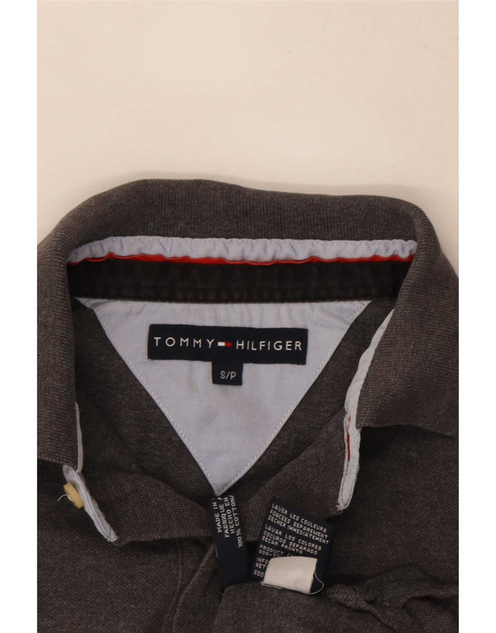 Tricou polo Tommy Hilfiger pentru bărbați, bumbac gri mic