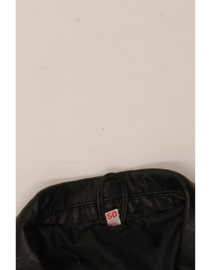 Geacă de piele vintage pentru bărbați IT 50 Large Black