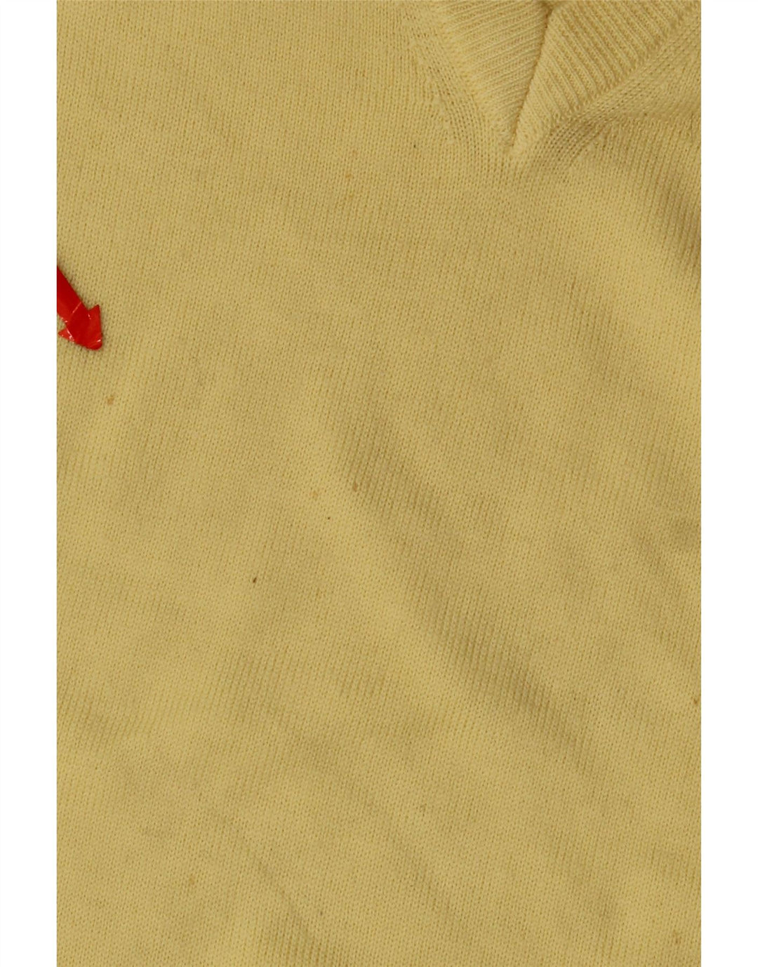 Pulover cu decolteu în V Erin pentru bărbați, lână virgină, galbenă, mare