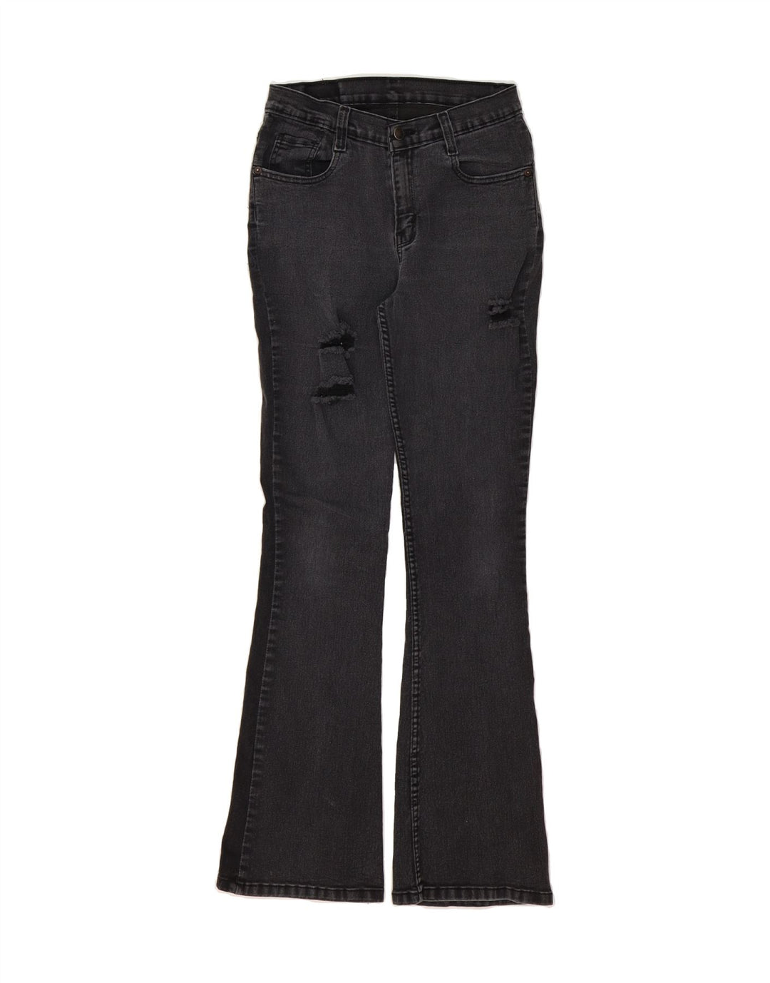 LEVI'S Womens Distressed Bootcut Jeans US 9 Medium W30 L32 Black Vintage Levi's and Second-Hand Levi's from Messina Hembry 