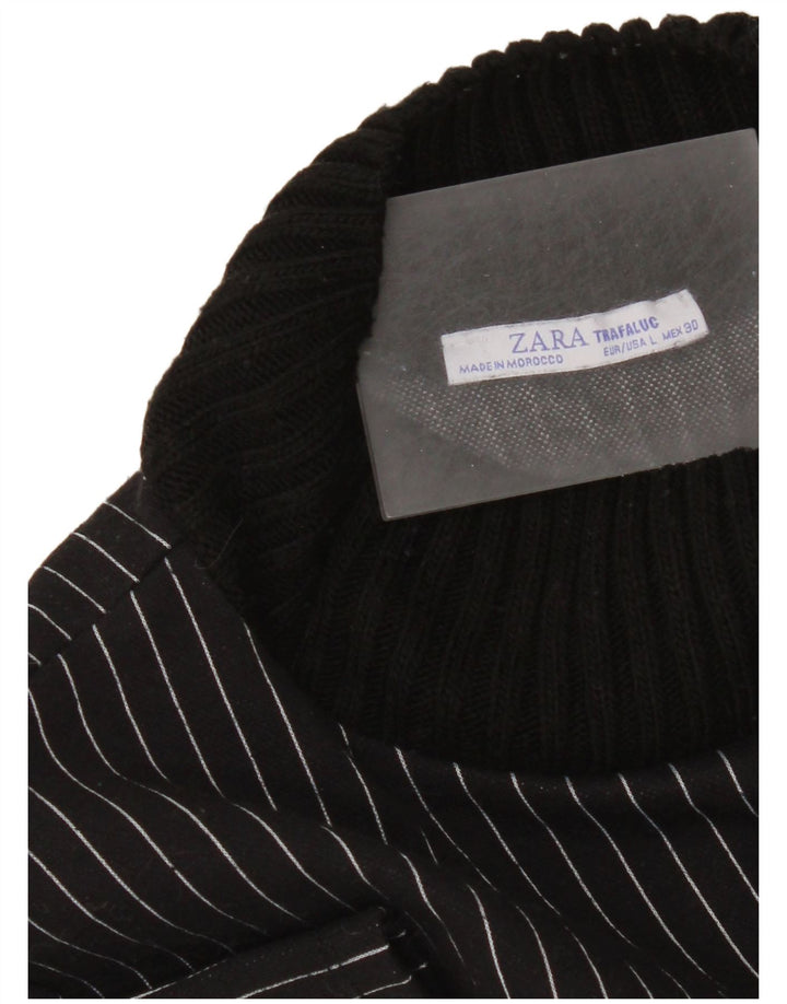Rochie Schimbată pentru Damă Zara UK 16 Mare Neagră Pinstripe