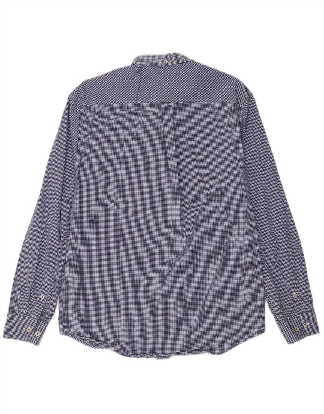 BEN SHERMAN Mens Shirt Large Blue Gingham Cotton