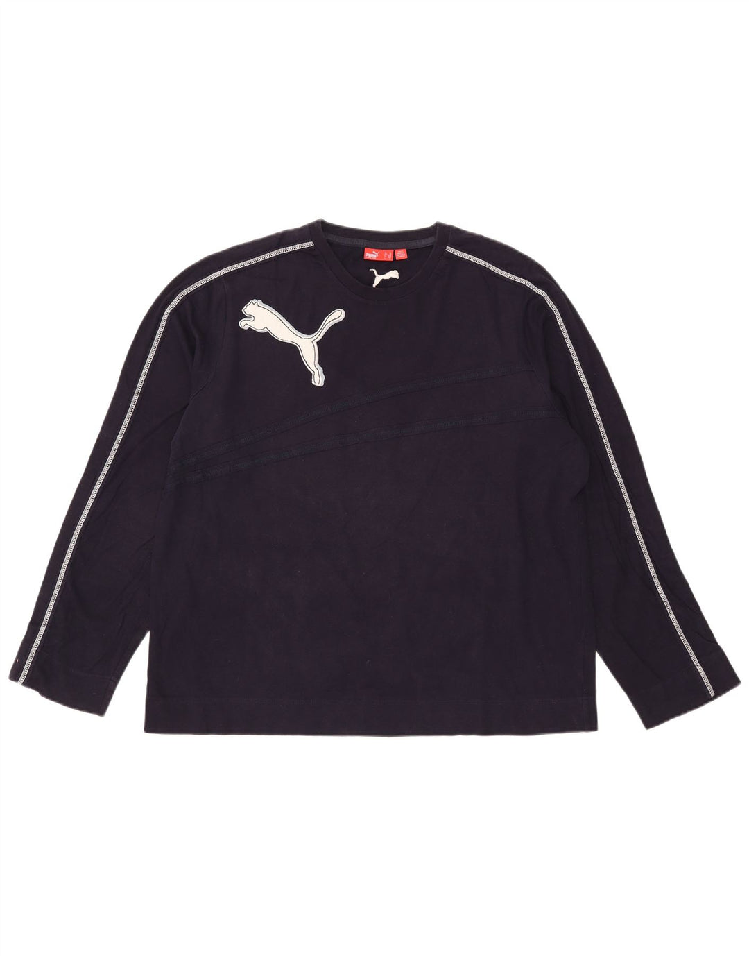Tricou cu mânecă lungă Puma pentru bărbați, albastru bleumarin, bumbac