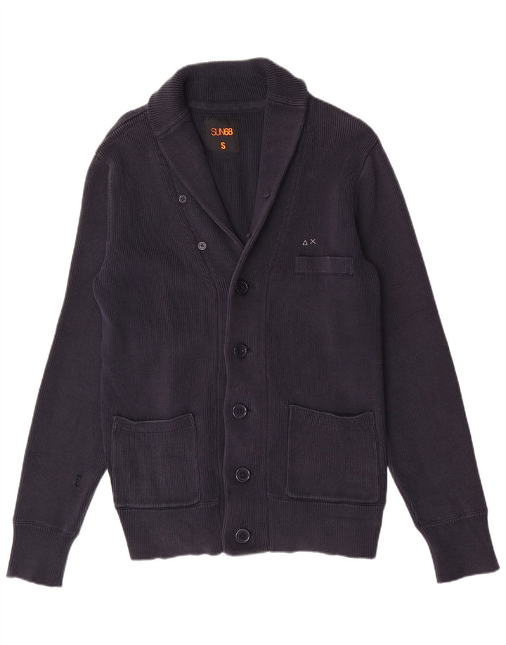 Pulover cardigan pentru bărbați Sun68 Bumbac bleumarin mic