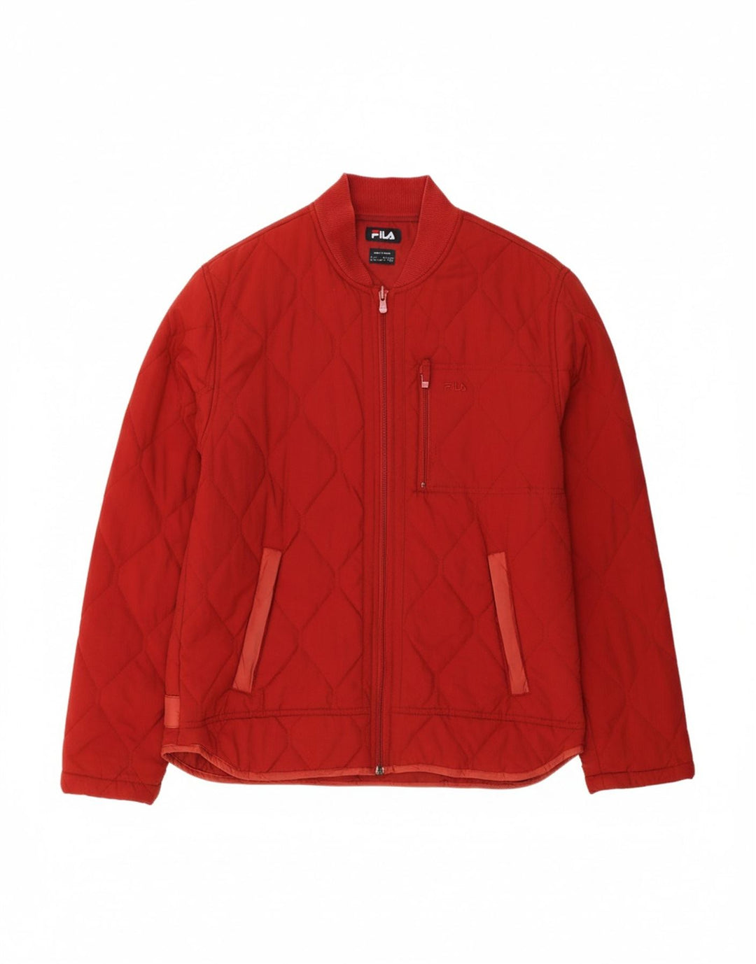 FILA Mens Quilted Jacket UK 40 Large Red Polyamide Vintage Fila and Second-Hand Fila from Messina Hembry 
