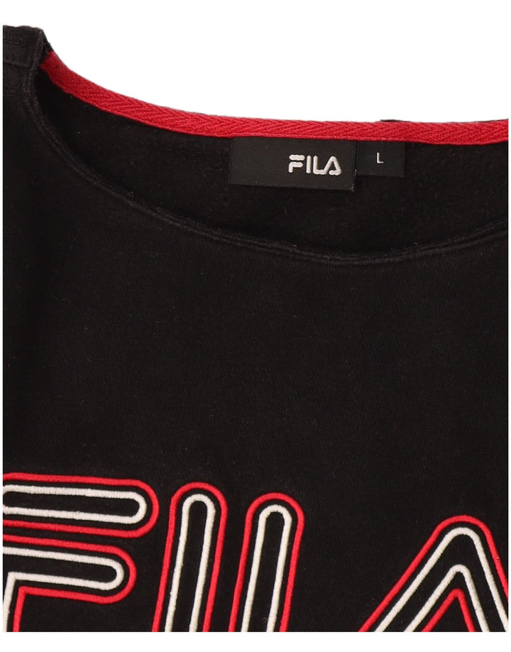 Pulover pentru damă Fila Crop Graphic Pulover UK 16 Large Black