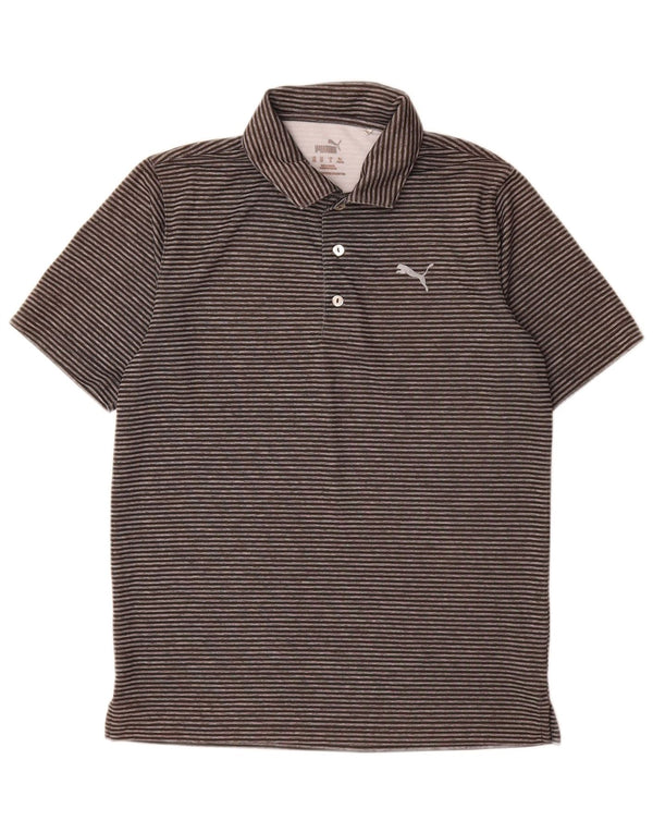 Tricou polo pentru bărbați Puma, gri poliester cu dungi