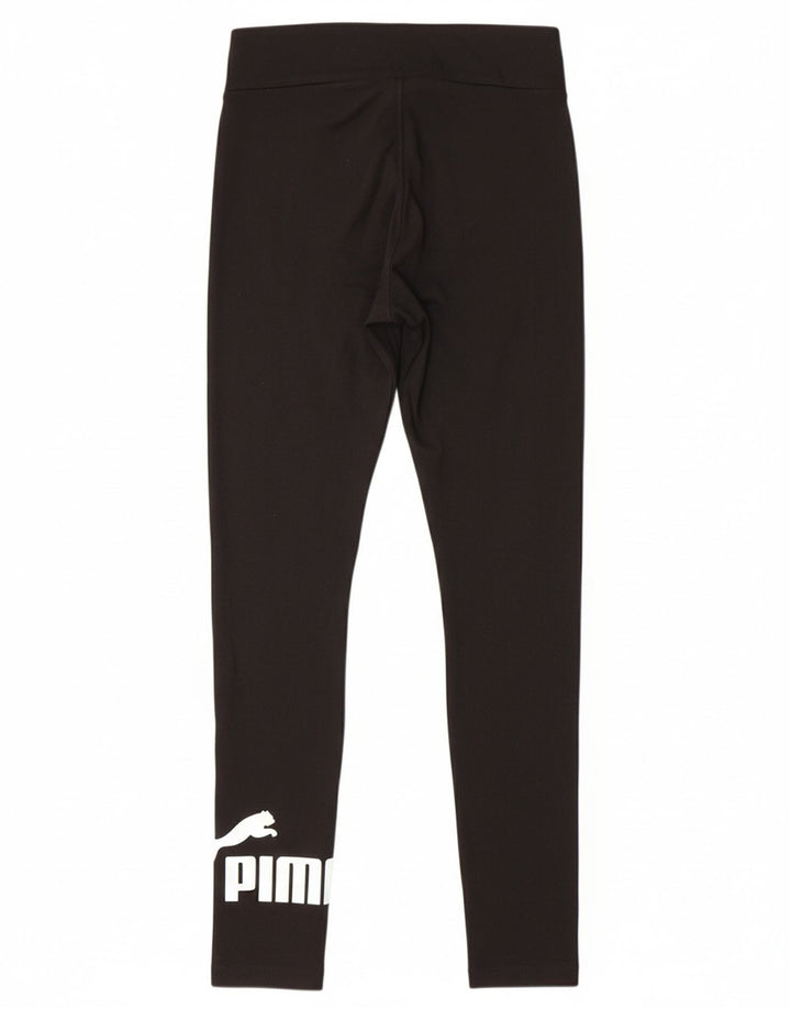 PUMA Womens Graphic Leggings UK 8 Small Black