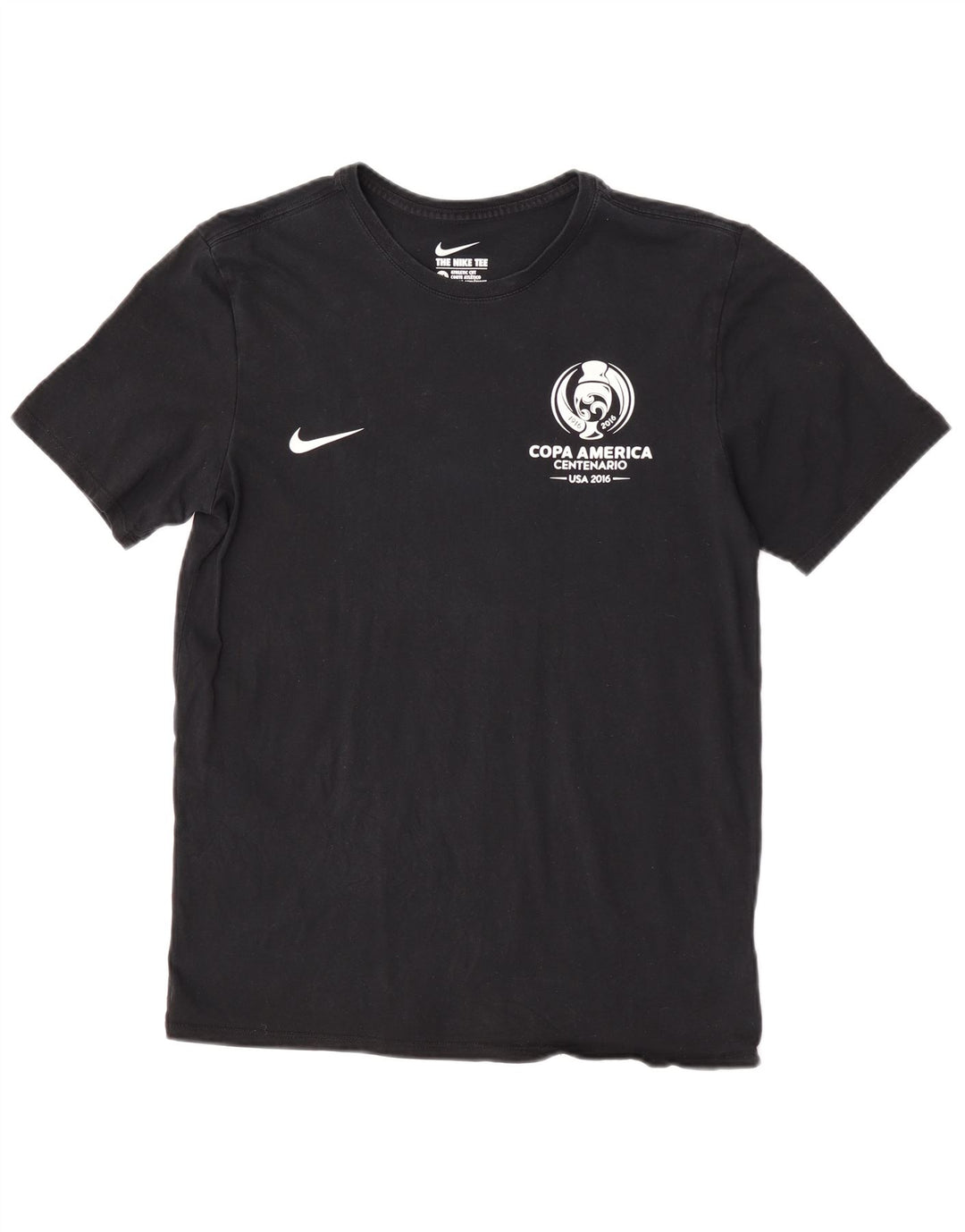 Tricou grafic Nike pentru bărbați, cu croială atletică, top mediu din bumbac negru