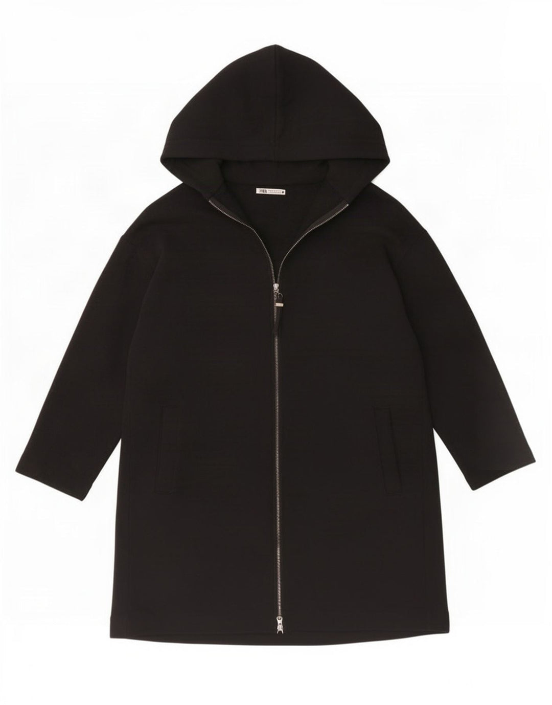 Pulover cardigan supradimensionat pentru femei Zara UK 14 bumbac mediu negru