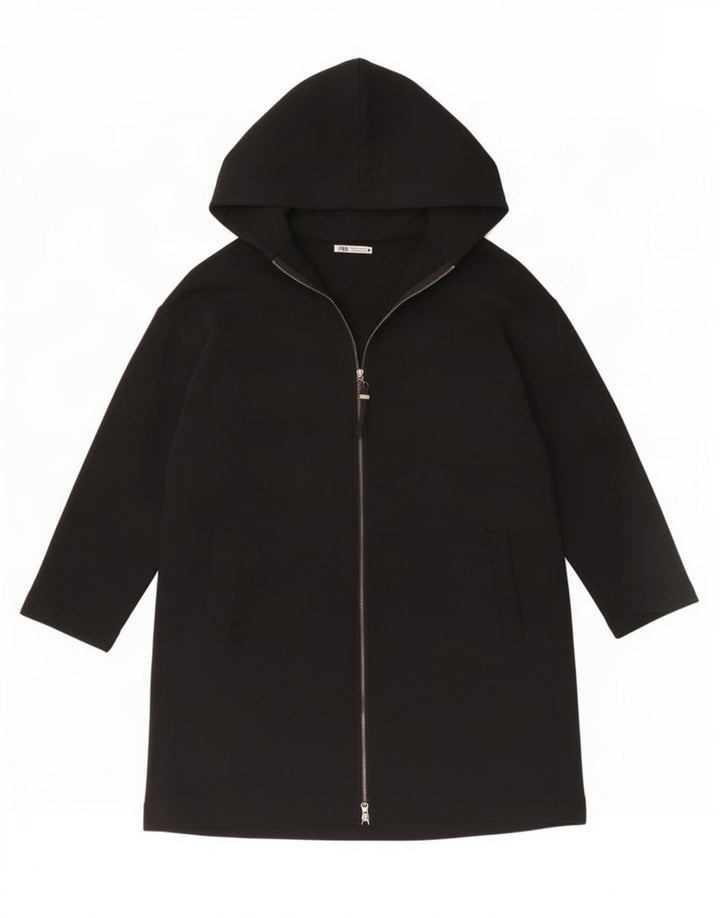 Pulover cardigan supradimensionat pentru femei Zara UK 14 bumbac mediu negru