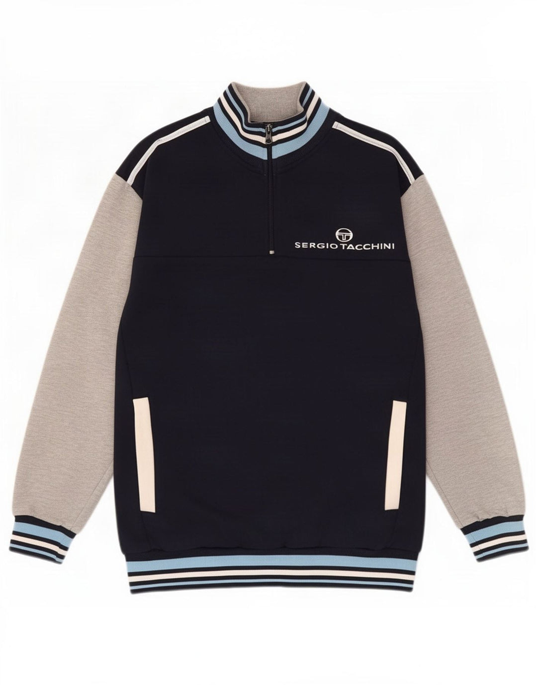 Sergio Tacchini Pulover cu grafic pentru femei UK 14 Medium Bleumarin