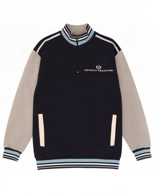 Sergio Tacchini Pulover cu grafic pentru femei UK 14 Medium Bleumarin
