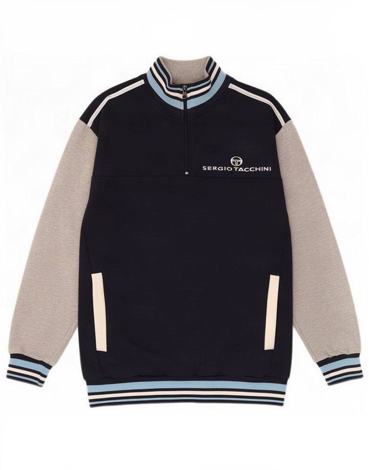 Sergio Tacchini Pulover cu grafic pentru femei UK 14 Medium Bleumarin
