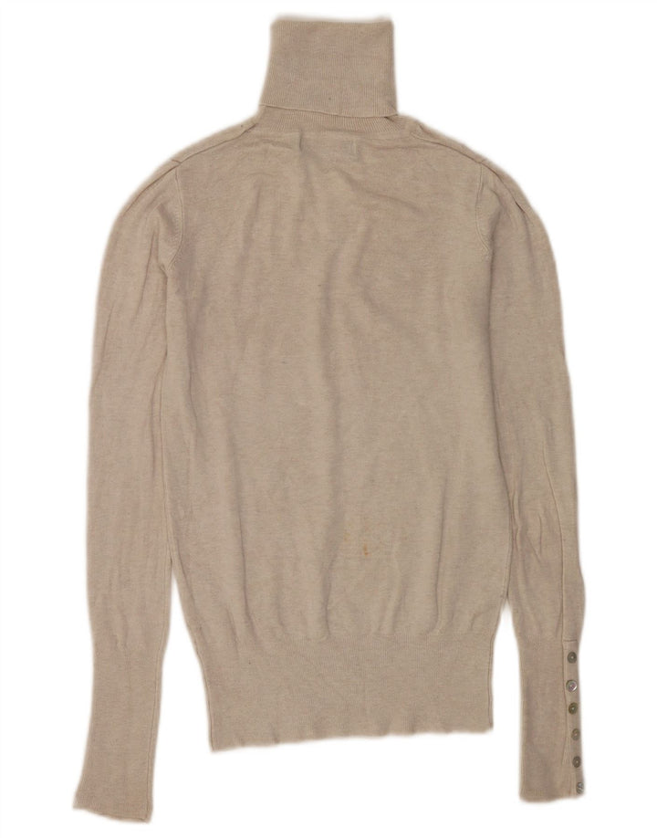 Pulover pentru femei cu gât rulat Zara UK 10 Mic Bej Rayon