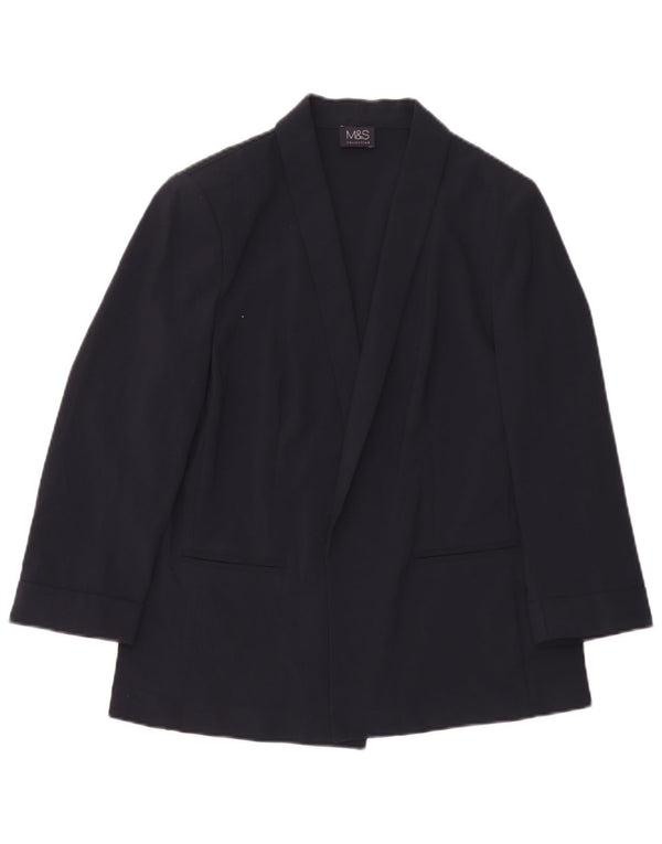 Jachetă pentru femei Marks & Spencer Open Blazer UK 12 Medium Bleumarin Poliester