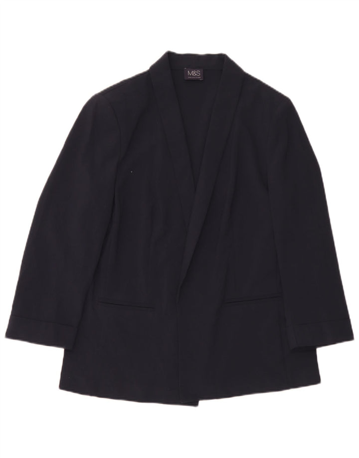 Jachetă pentru femei Marks & Spencer Open Blazer UK 12 Medium Bleumarin Poliester