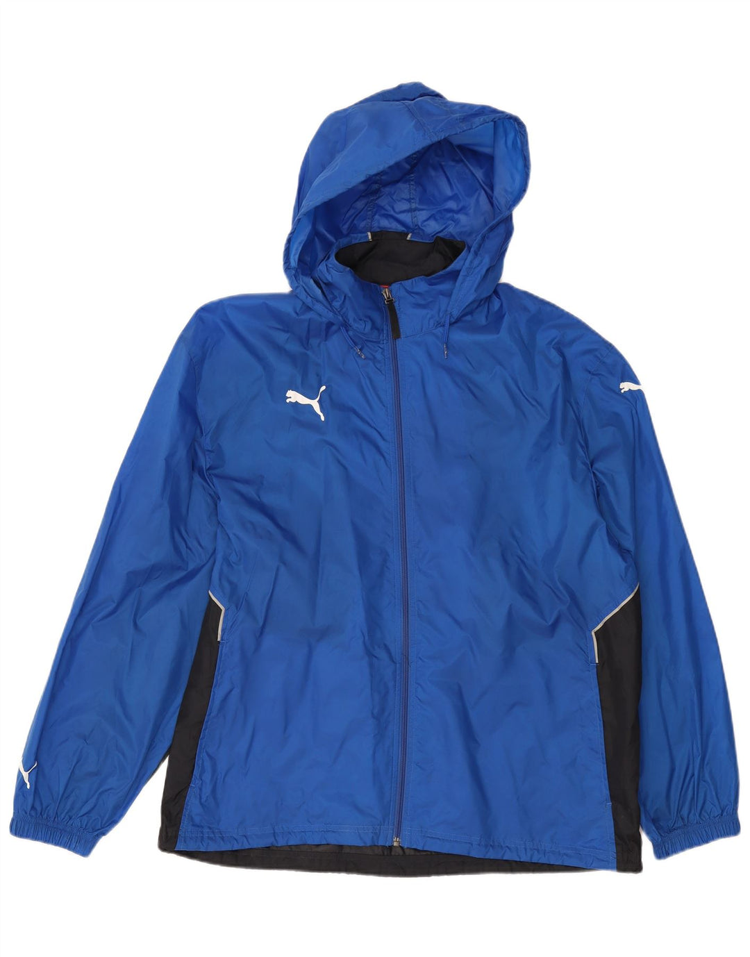 Jachetă de ploaie cu glugă Puma pentru bărbați UK 40, mare, albastru, din nailon