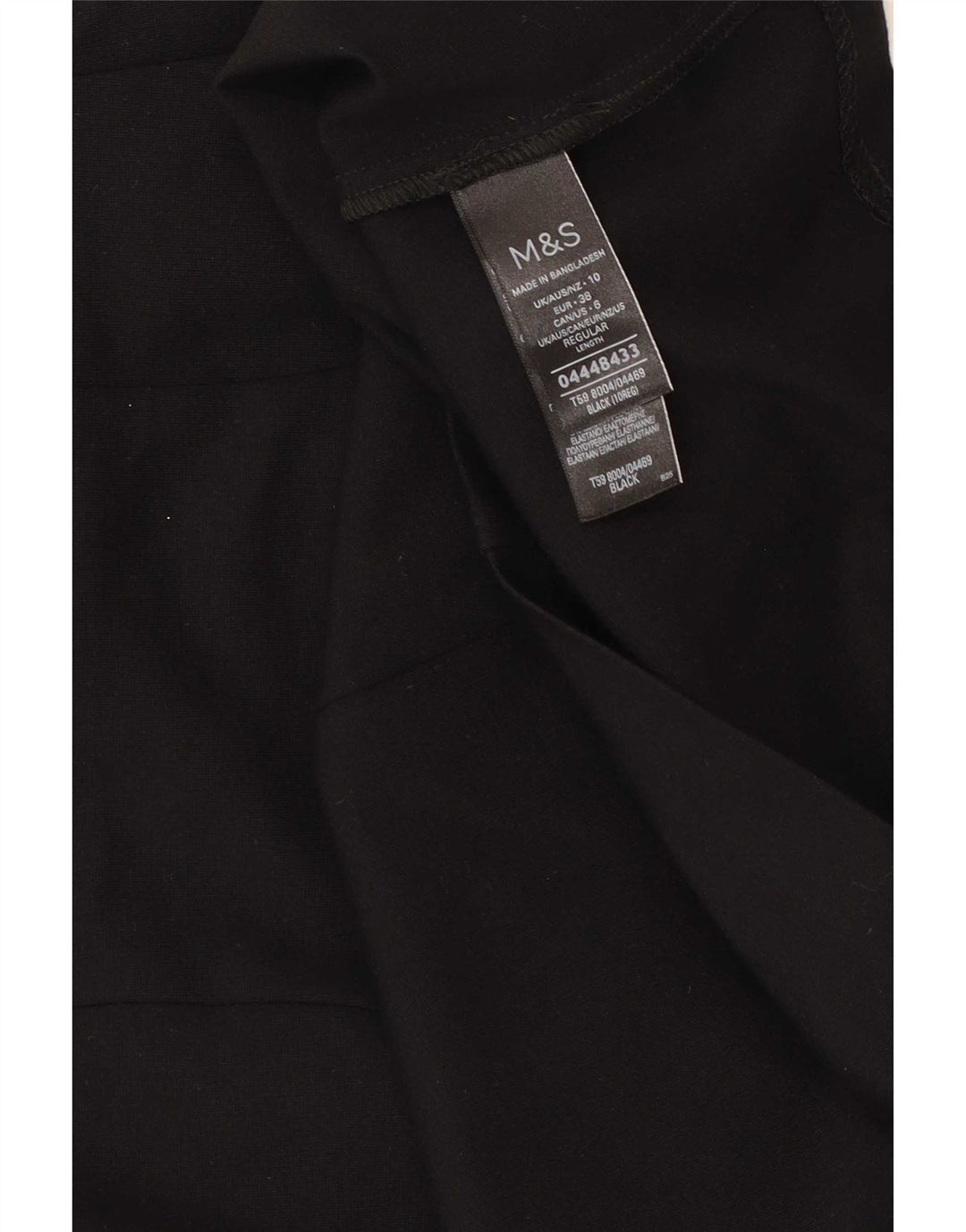 Fusta mini pentru femei Marks & Spencer UK 10 Small W27 Black Viscose