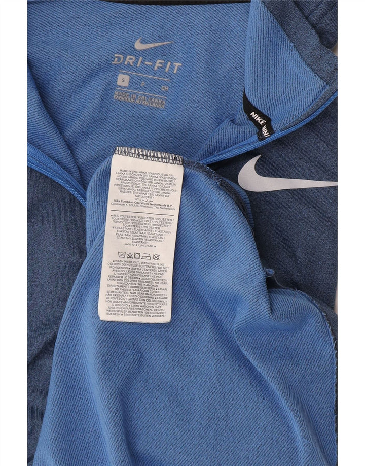 Top de trening pentru bărbați Dri Fit, cu fermoar și gât, din poliester