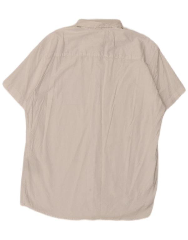 Cămașă cu mânecă scurtă Jack & Jones pentru bărbați, bumbac alb 2XL