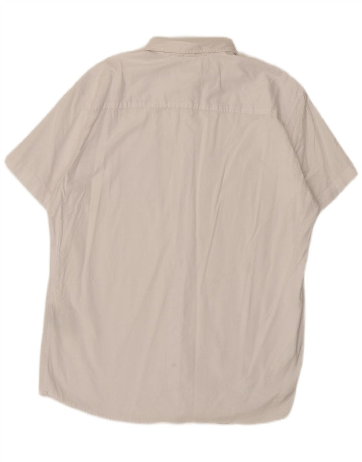 Cămașă cu mânecă scurtă Jack & Jones pentru bărbați, bumbac alb 2XL