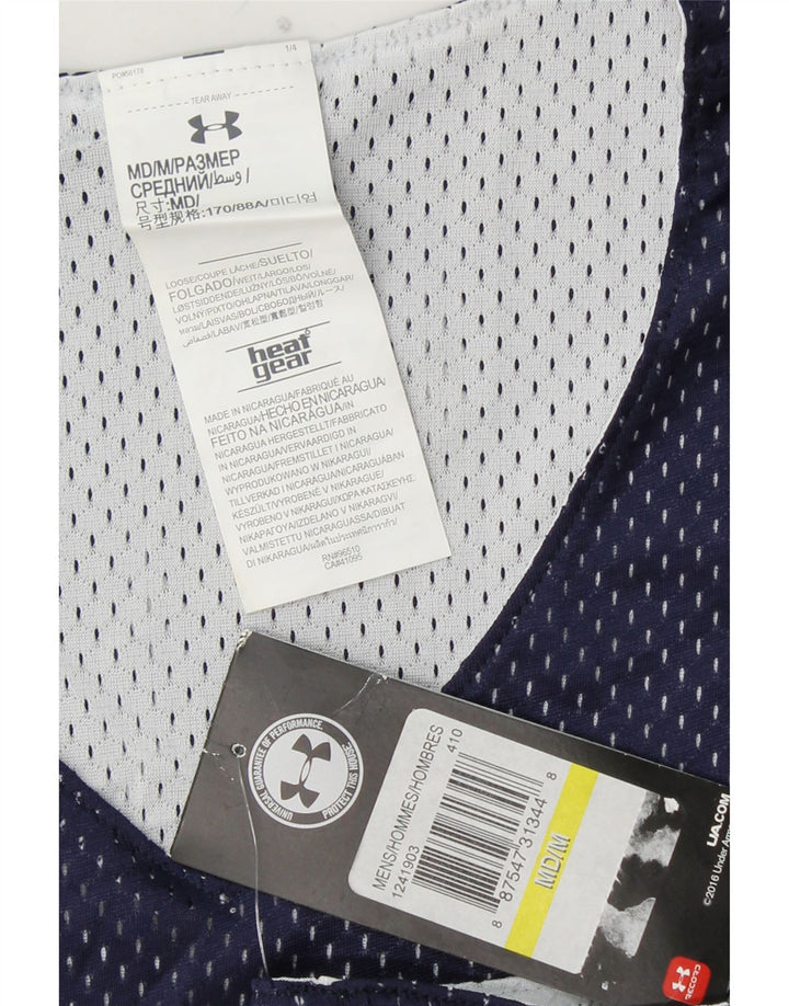 Top cu vestă grafică, NBA, cu formă lentă, pentru bărbați, UNDER ARMOUR, albastru bleumarin mediu