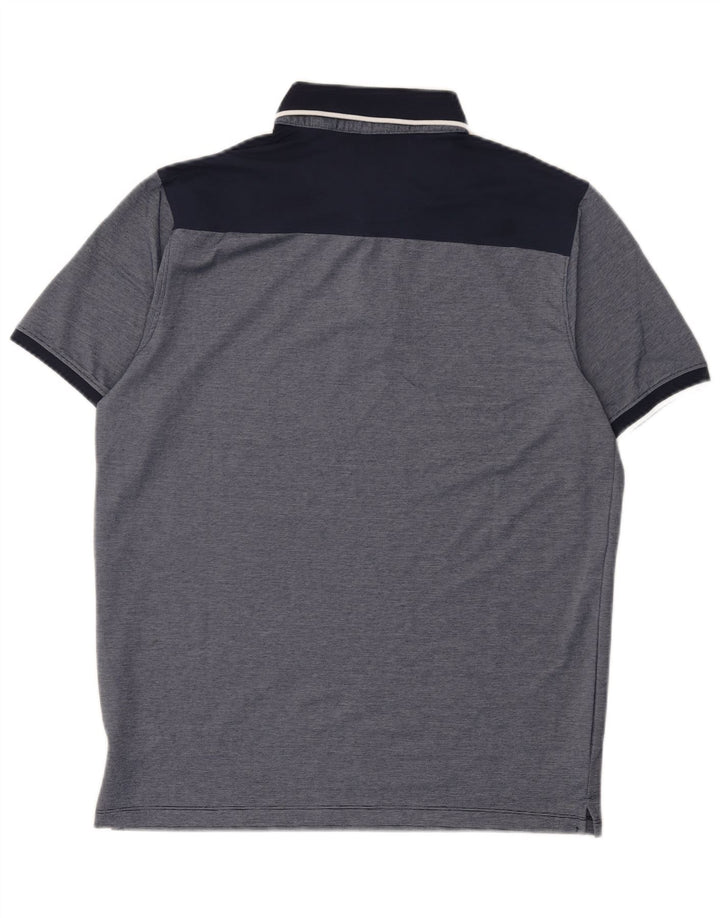 Tricou polo pentru bărbați DKNY, bumbac, albastru bleumarin mediu
