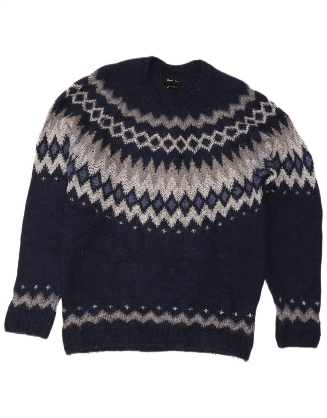 Pulover Massimo Dutti pentru damă cu gâtul turnat, mare, bleumarin, UK 16