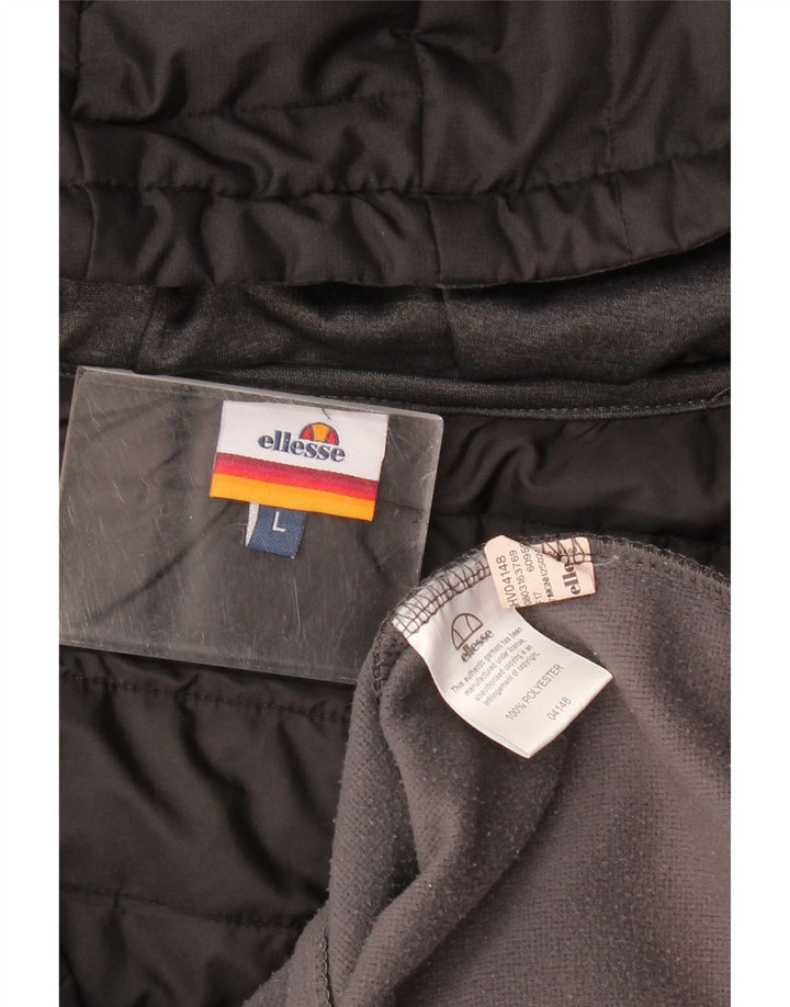 Pulover cu glugă cu fermoar pentru bărbați Ellesse, mare, gri, poliester color bloc