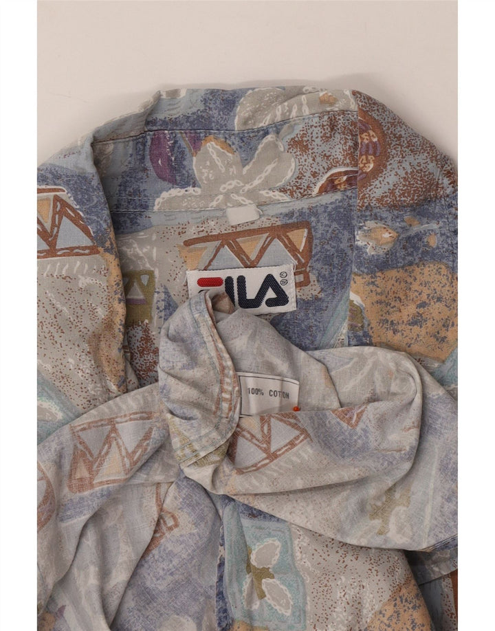 Cămașă cu mânecă scurtă pentru bărbați FILA 2XL, bumbac floral multicolor