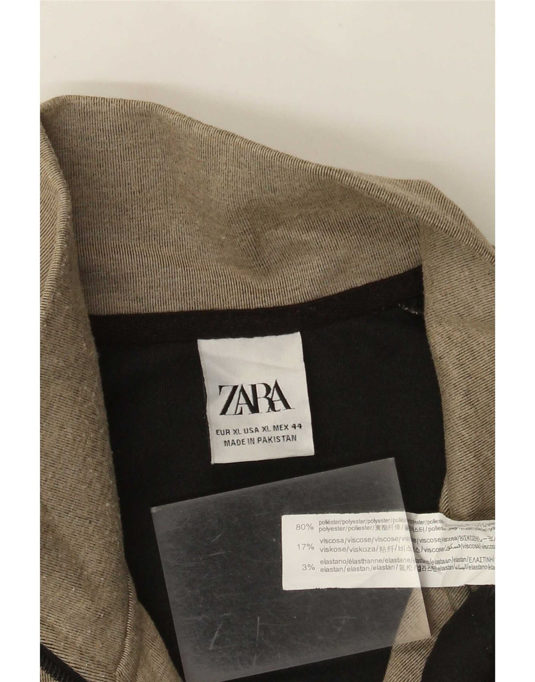 Jachetă de trening pentru bărbați Zara, XL, poliester pătat verde
