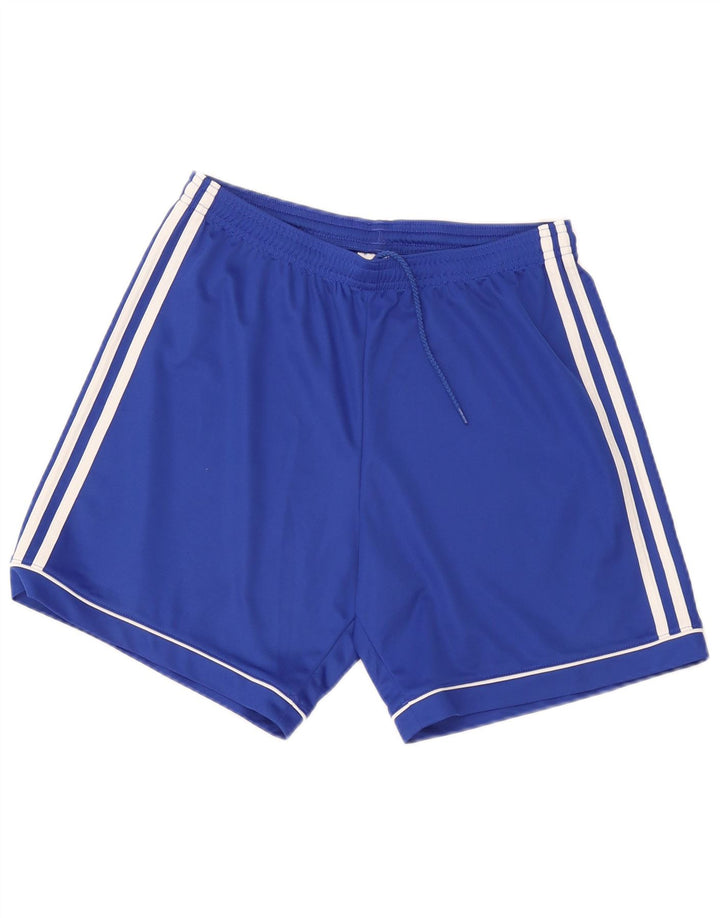 Pantaloni scurți sport pentru bărbați Adidas Climalite, poliester albastru mediu