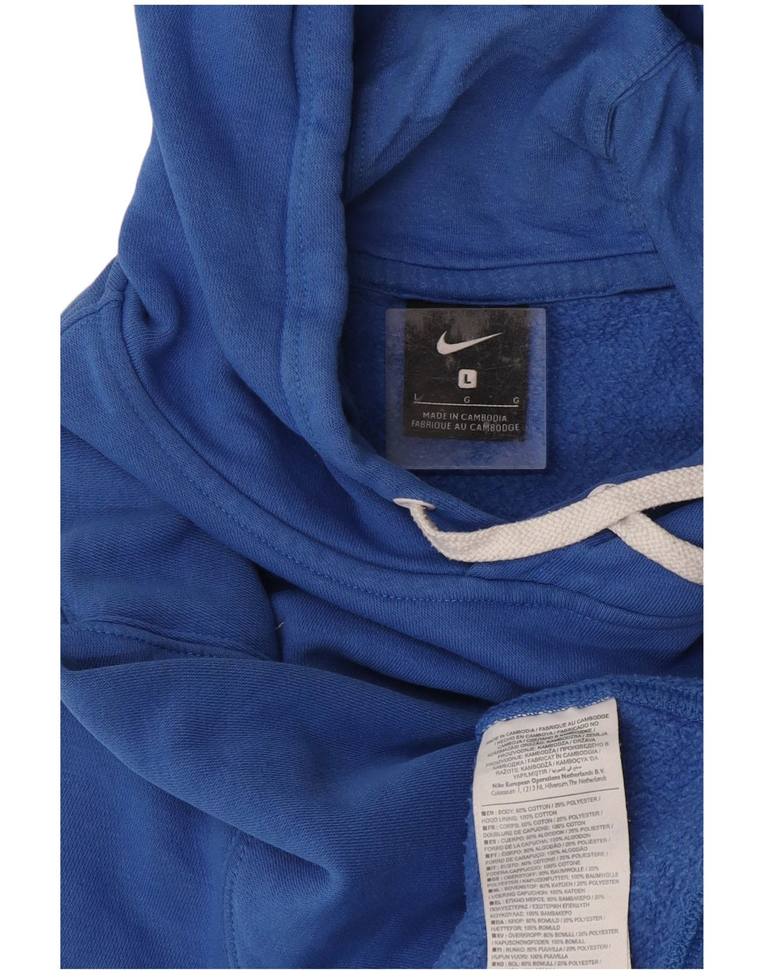 Pulover Nike pentru bărbați cu glugă, mare, albastru, bumbac