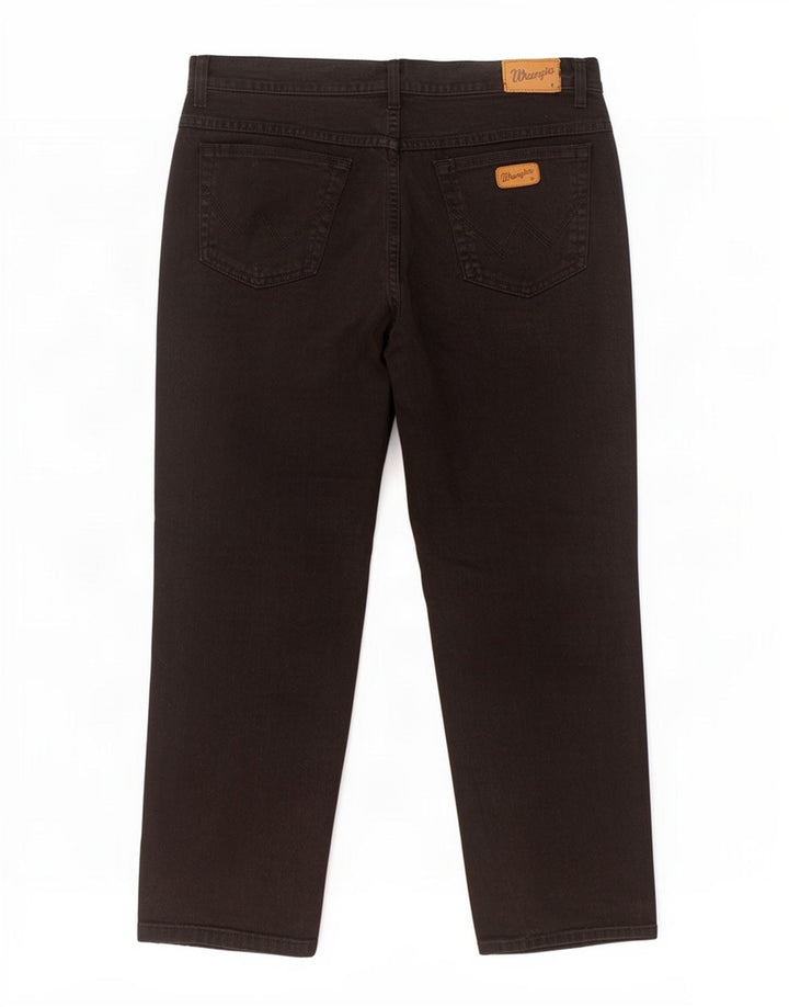 Blugi drepti pentru bărbați Wrangler W38 L29 bumbac negru