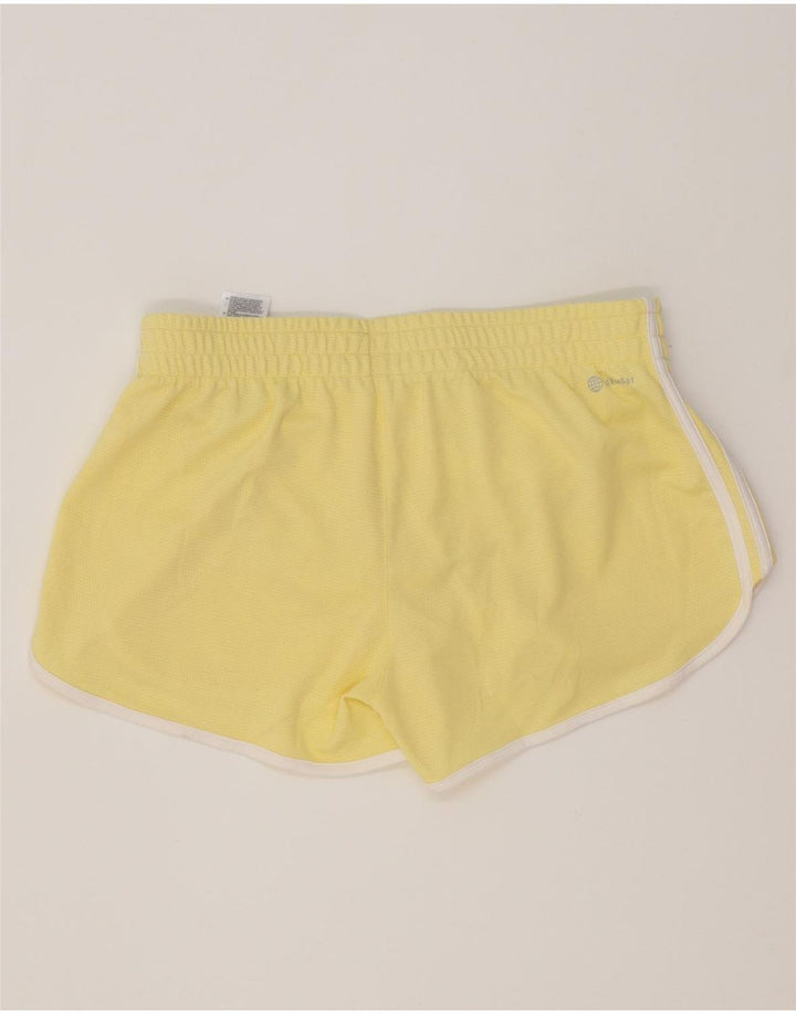 Pantaloni scurți sport Adidas pentru femei UK 12 Poliester galben mediu