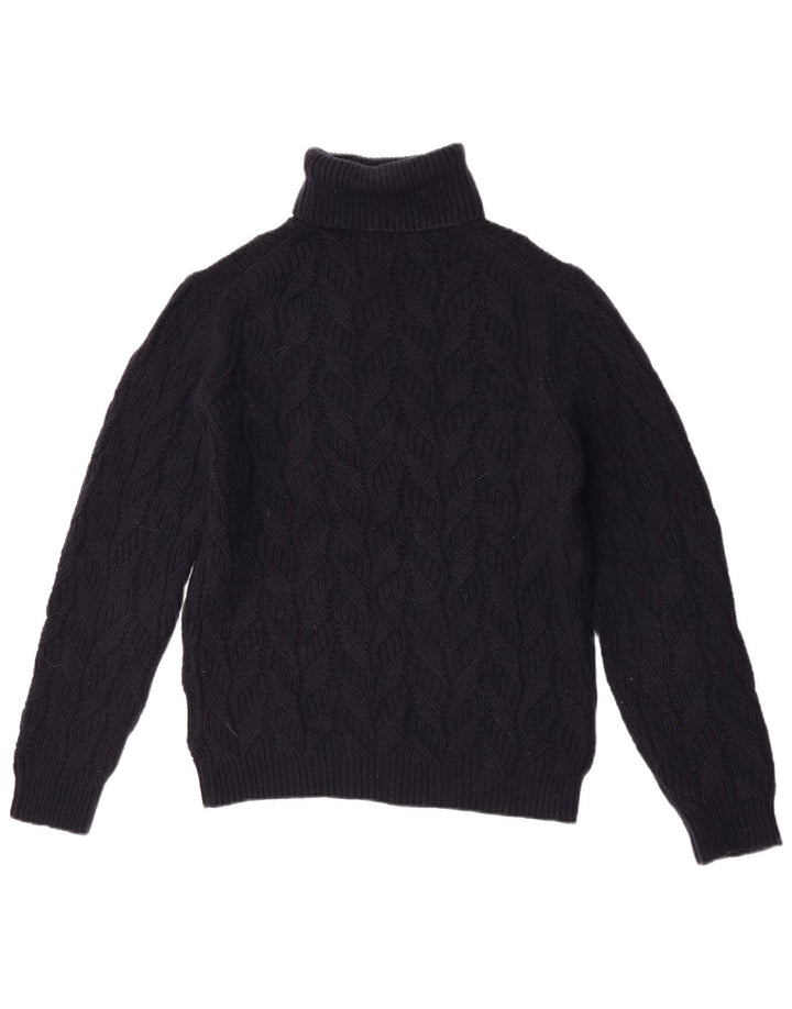 Pulover pentru femei Massimo Dutti cu gât rulat, UK 14 Mediu Lână bleumarin