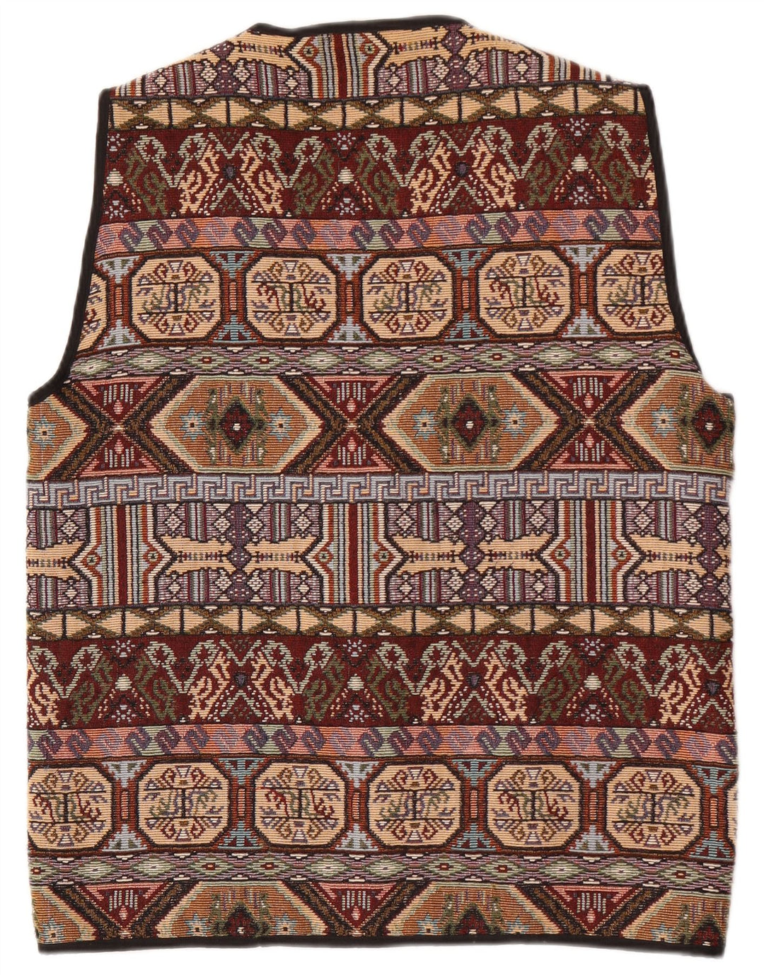 Vestă vintage pentru bărbați XL maro geometrică