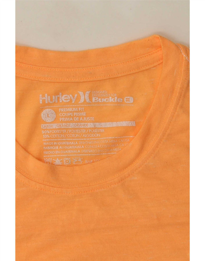 Tricou Hurley Premium Fit pentru bărbați Top mare din poliester portocaliu